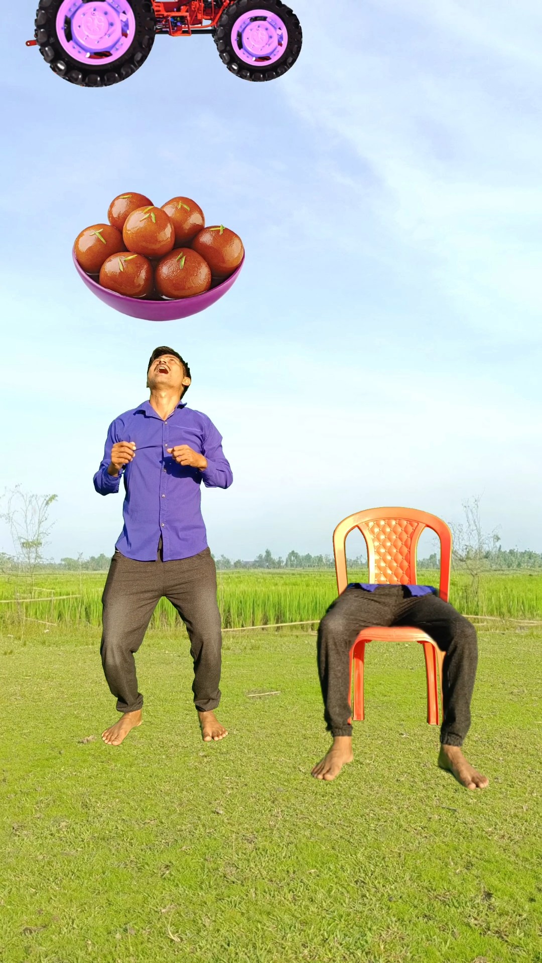 Making my duplicate \u0026 eating golapjamun, lollipop vs tractor, lizard \u0026 shark